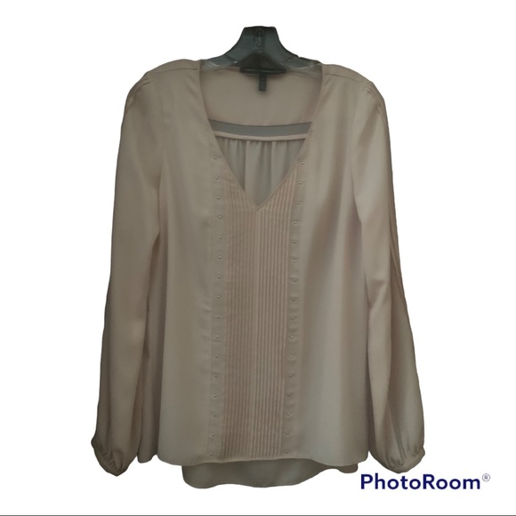 WHBM Blush Pink Crepe Blouse - Picture 2 of 4